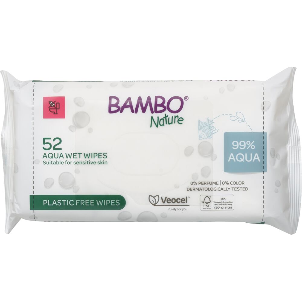 Servetele umade 99% apa, 52 buc, Bambo Nature