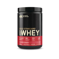 Pudra proteica din zer cu aroma de capsuni Whey Gold Standard, 310 g, Optimum Nutrition