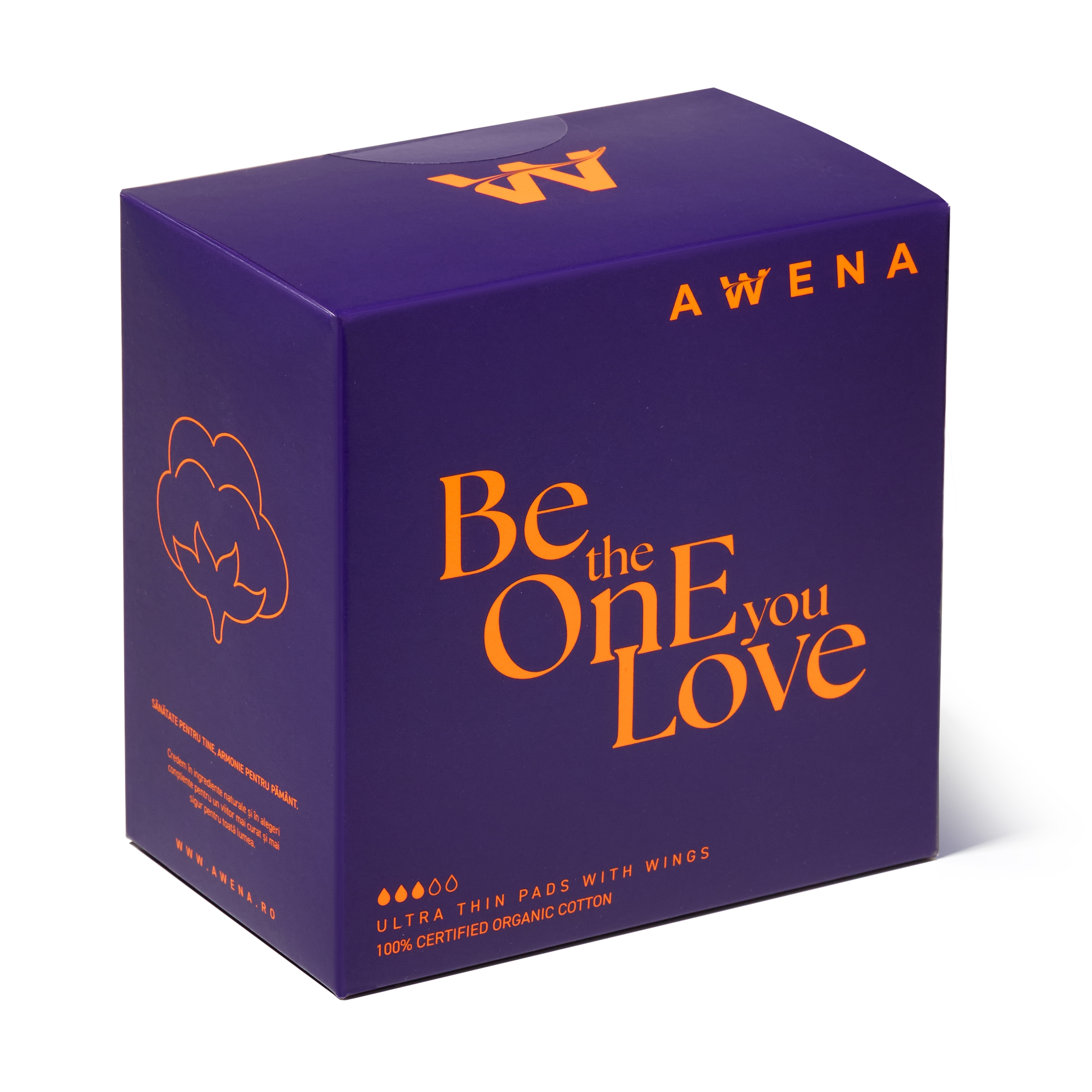 Absorbante din bumbac organic, 10 buc, Awena