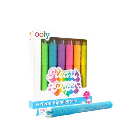 Set Markere, Inimioare, Heart Pops, 6 buc, Ooly
