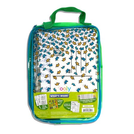 Kit portabil de activitati si colorat, Dinozauri Roboti, Ooly 767576