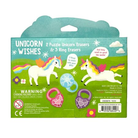 Radiere parfumate, Unicorni, 5 buc, Ooly 767587