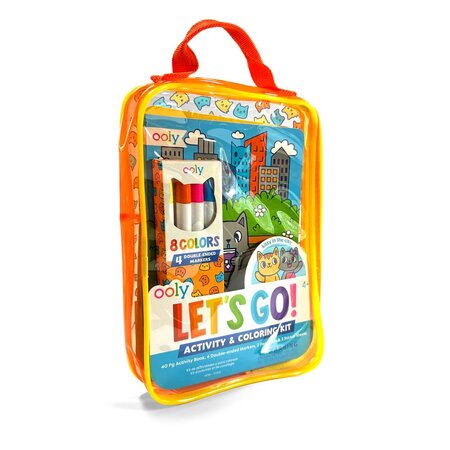 Kit portabil de activitati si colorat, Pisicuta - Let's go Kitty in the city, Ooly 767622