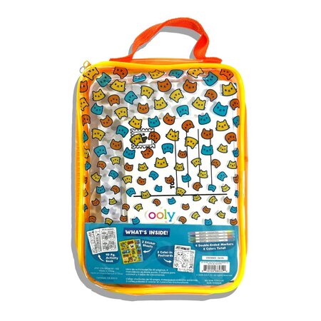 Kit portabil de activitati si colorat, Pisicuta - Let's go Kitty in the city, Ooly 767620
