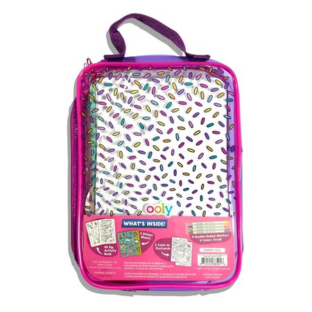 Kit portabil de activitati si colorat, Unicorni - Let's Go! Unicorn Candy Town, Ooly 767638
