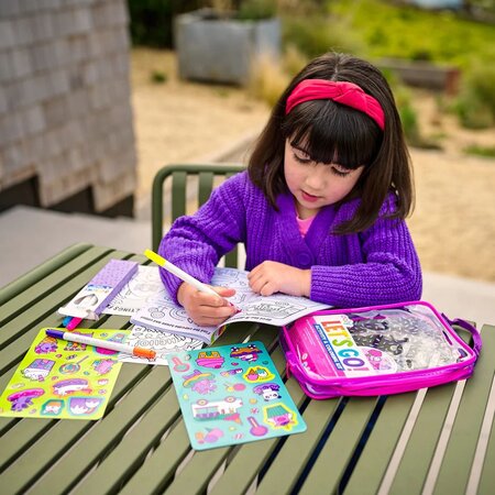 Kit portabil de activitati si colorat, Unicorni - Let's Go! Unicorn Candy Town, Ooly 767642