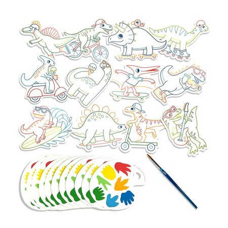 Kit acuarela Usor de pictat, Dinozauri, Playful Painters, Ooly 767702