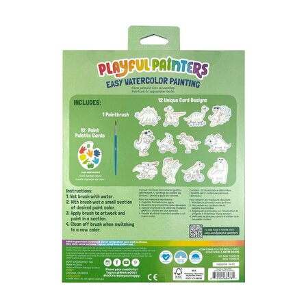 Kit acuarela Usor de pictat, Dinozauri, Playful Painters, Ooly 767698
