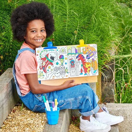 Set creativ de pictura dupa numere cu markere Colortopia, Aventuri Epice, Ooly 767718