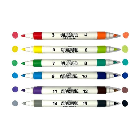 Set creativ de pictura dupa numere cu markere Colortopia, Aventuri Epice, Ooly 767721
