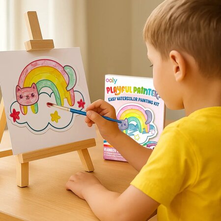 Kit acuarela Usor de pictat, Curcubeu, Playful Painters, Ooly 767739