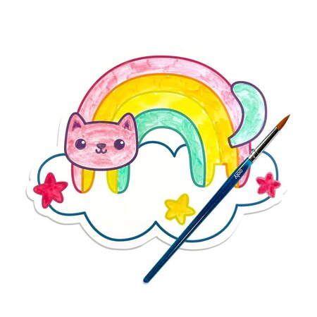 Kit acuarela Usor de pictat, Curcubeu, Playful Painters, Ooly 767738