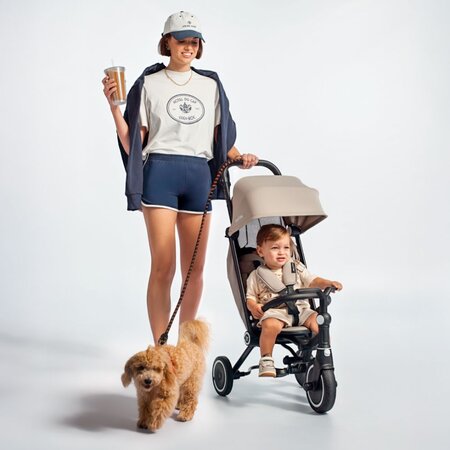 Tricicleta multifunctionala Wonder Max, Stone Beige, 6 luni-3 ani, SmarTrike 767834