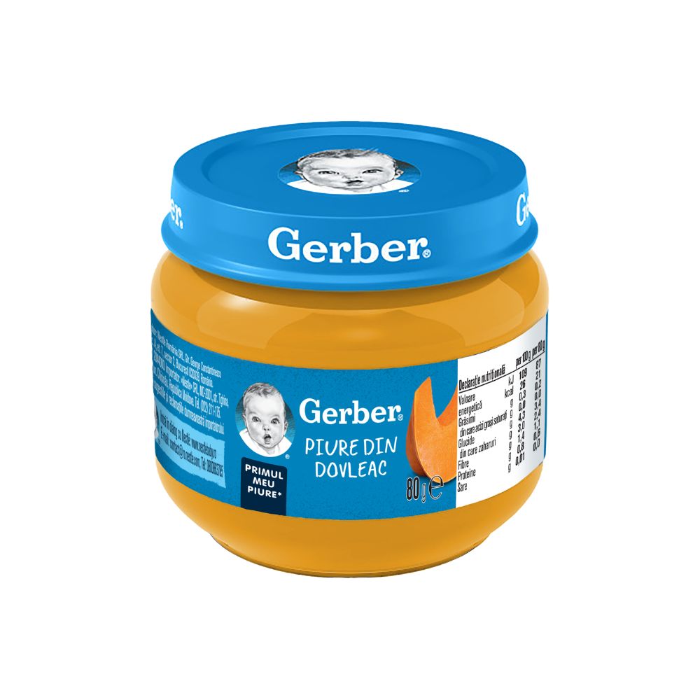 Piure natural de dovleac, 80 g, Gerber