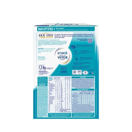 Formula de lapte praf Nan Optipro 1, 1200 g, Nestle 768109