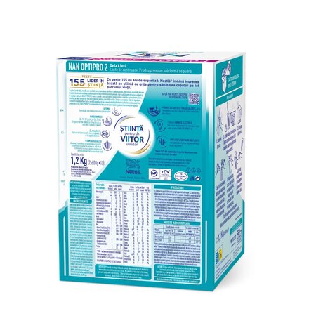 Formula de lapte praf Nan Optipro 2, 1200 g, Nestle 768115