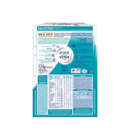 Formula de lapte praf Nan Optipro 2, 1200 g, Nestle 768114