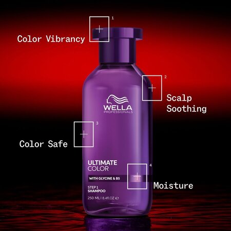 Sampon pentru par vopsit cu glicina & B5 Ultimate Color, 250 ml, Wella Professionals 768220