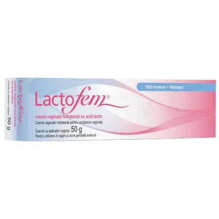 Crema vaginala hidratanta cu acid lactic Lactofem, 50 g, Anton Hubner