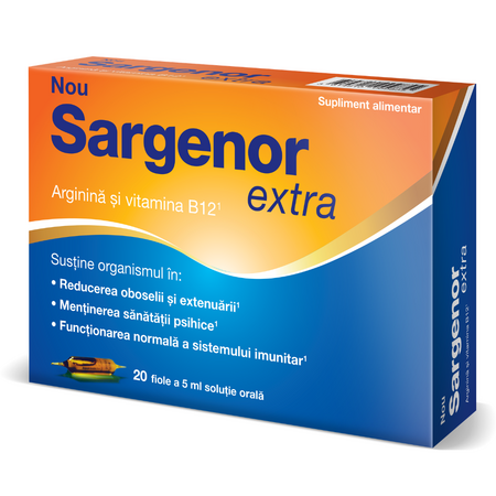 Sargenor Extra B12, 20 fiole a 5 ml solutie orala, MagnaPharm 768495