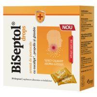 BiSeptol drops, aroma de portocale, 20 bucati, Dacia Plant