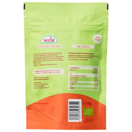 Gustare Bio Mix de fructe, 3 ani+, 15 g, Fruchtbar 768682