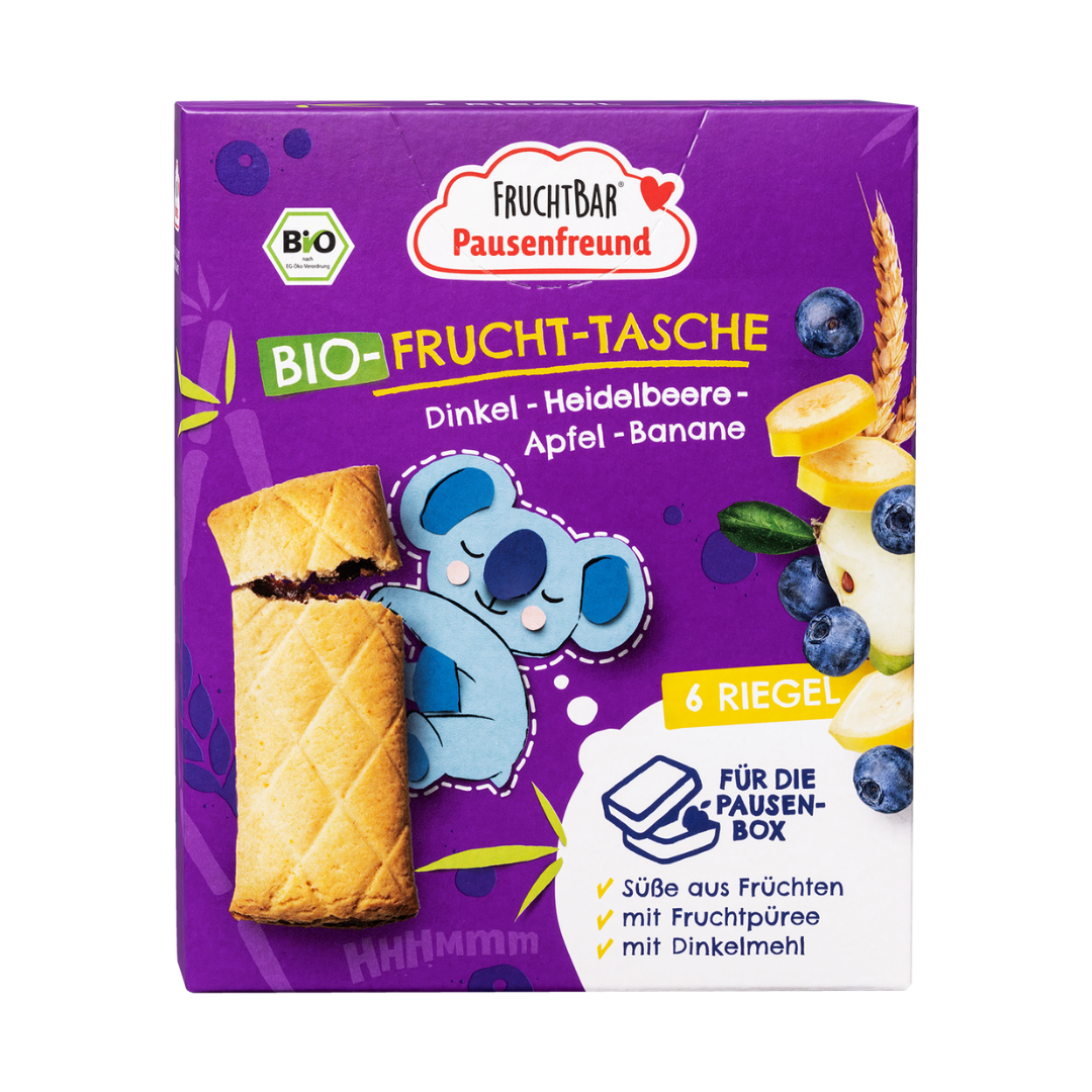 Batoane Bio, spelta, afine, mar, banana, 3 ani+, 6x22 g, Fruchtbar