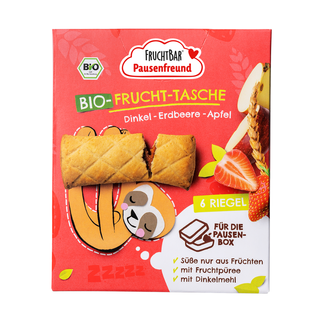 Batoane Bio spelta, capsuni, mere, 6x22 g, Fruchtbar