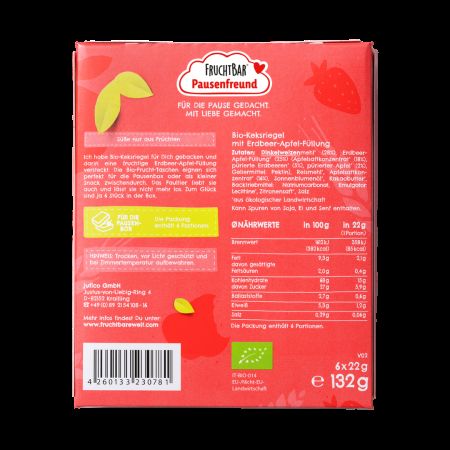 Batoane Bio spelta, capsuni, mere, 6x22 g, Fruchtbar 768696