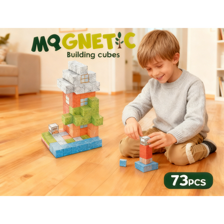 Cuburi magnetice, In natura, 3 ani+, 73 piese, Bufnitel 768705