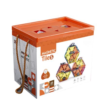 Joc magnetic Parcarea masinutelor, 66 piese, Bufnitel