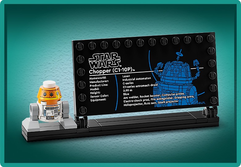LEGO Star Wars Chopper placa informativa
