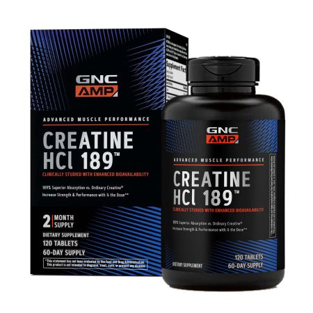 Creatina Clorhidrat cu Administrare si Absorbtie Rapida AMP, 120 tablete, GNC