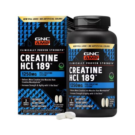 Creatina Clorhidrat cu Administrare si Absorbtie Rapida AMP, 120 tablete, GNC 820164
