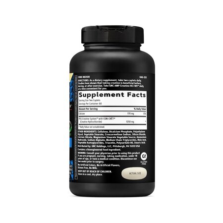Creatina Clorhidrat cu Administrare si Absorbtie Rapida AMP, 120 tablete, GNC 820165