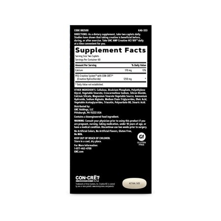 Creatina Clorhidrat cu Administrare si Absorbtie Rapida AMP, 120 tablete, GNC 820166