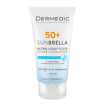 Fluid cu SPF50+ pentru ten cuperozic si hiperreactiv SunBrella, 40 ml, Dermedic