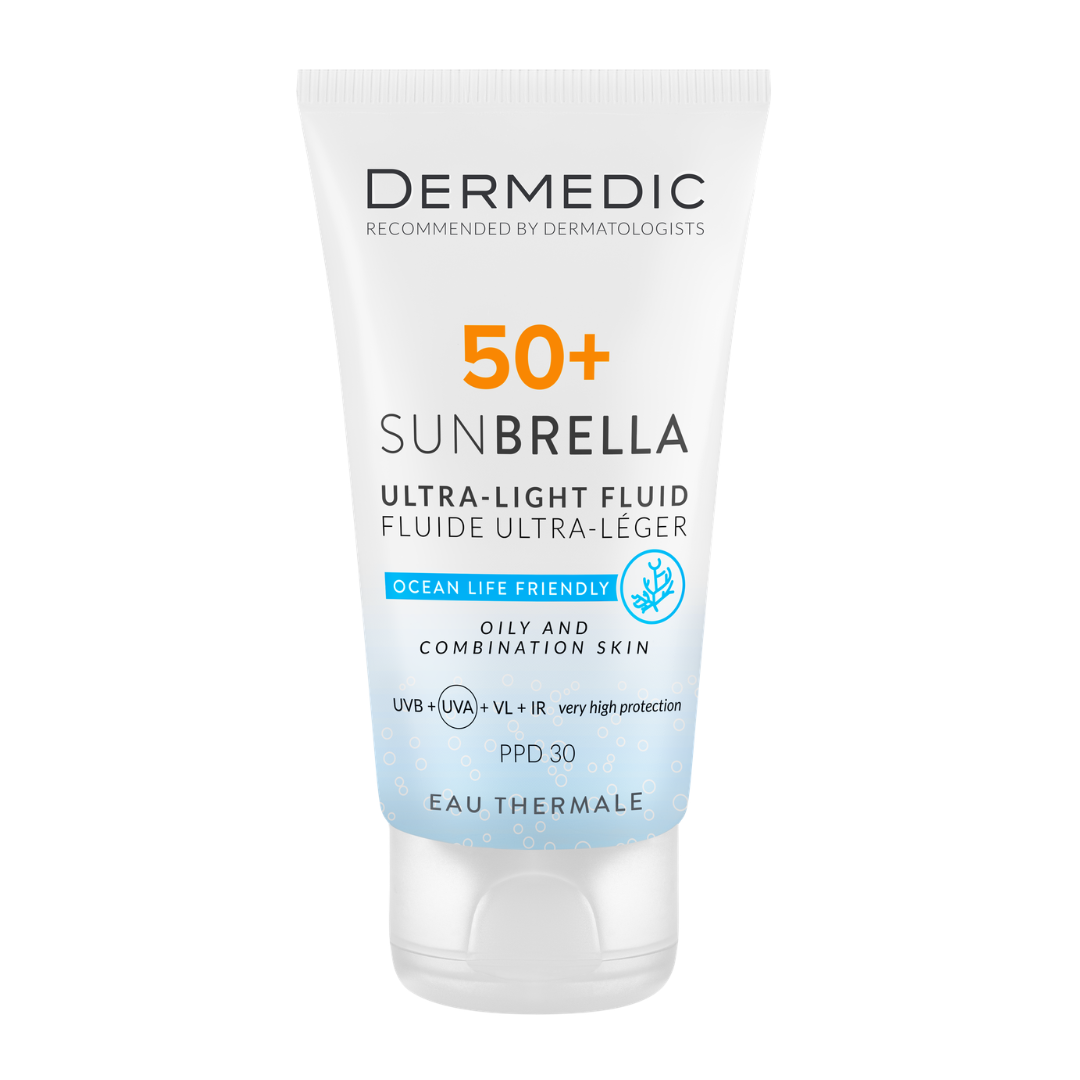 Fluid cu SPF50+ pentru ten mixt si gras SunBrella, 40 ml, Dermedic