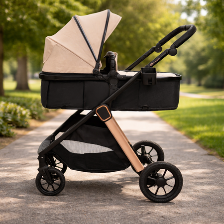 Caruciorul transformabil 2 in 1 Elite, Sand, AppeKids 769156