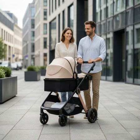 Caruciorul transformabil 2 in 1 Elite, Sand, AppeKids 769161