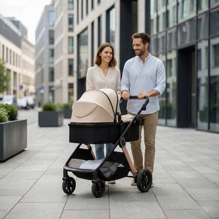 Caruciorul transformabil 2 in 1 Elite, Sand, AppeKids 769161