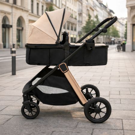 Caruciorul transformabil 2 in 1 Elite, Sand, AppeKids 769157