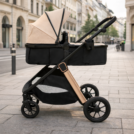 Caruciorul transformabil 2 in 1 Elite, Sand, AppeKids 769157