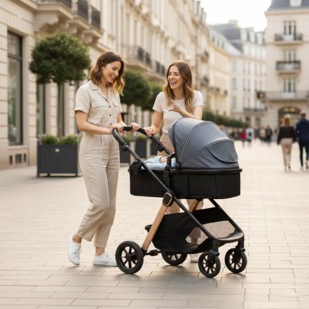 Caruciorul transformabil 2 in 1 Elite, Grey, AppeKids 769197