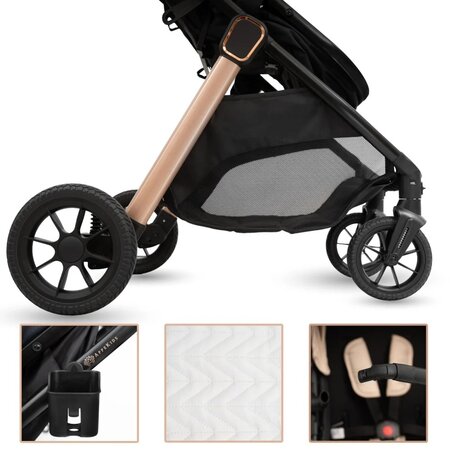 Caruciorul transformabil 2 in 1 Elite, Grey, AppeKids 769196