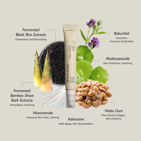 Crema de ochi cu bakuchiol si extract de orez negru Black Rice, 20 ml, Haruharu Wonder 769217