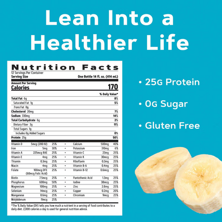 Bautura Lean Shake 25 Total Lean, Banana, 414 ml, GNC 769241