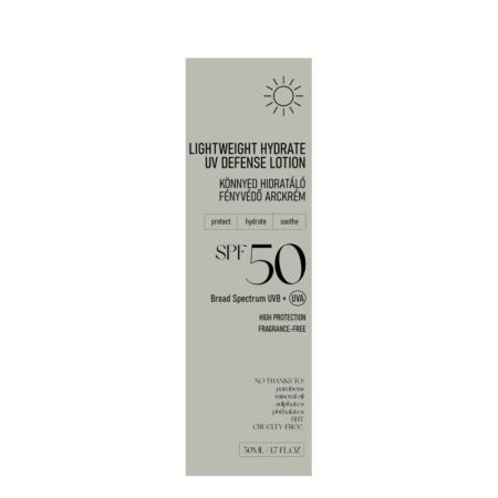 Lotiune hidratanta lejera cu SPF 50 Lightweight Hydrate UV Defense, 50 ml, Nerds 769266