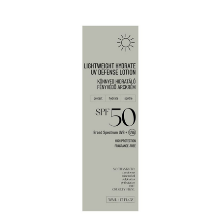 Lotiune hidratanta lejera cu SPF 50 Lightweight Hydrate UV Defense, 50 ml, Nerds 769266