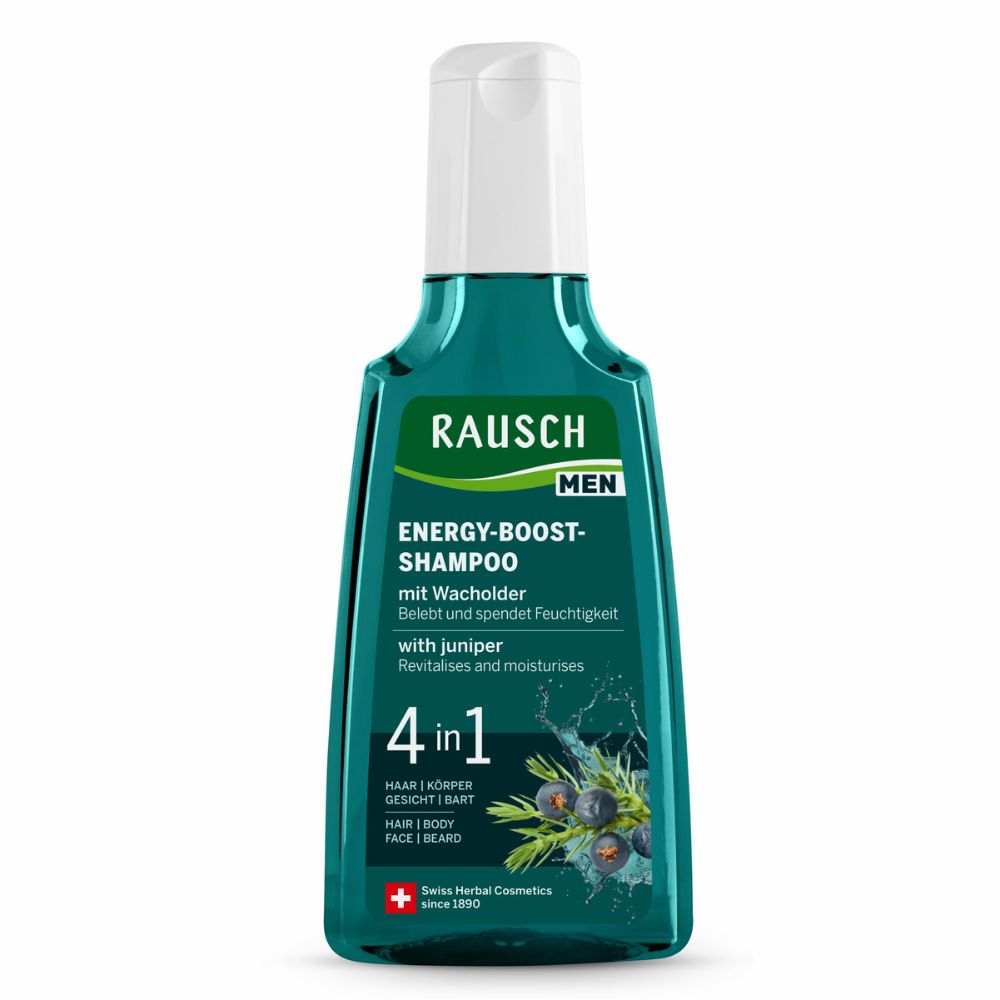 Sampon energizant 4 in 1 pentru barbati, 200 ml, Rausch